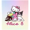irpot 48 Adesivi personalizzabili in varie grafiche per varie cerimonie compleanno battesimo comunione cresima segnaposto (Hello Kitty)