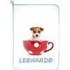 ALMATEX SRL SET ASILO PERSONALIZZATO CON NOME asciugamano cm.40x55 PERSONALIZZATO Made in Italy - CONSEGNA TEMPESTIVA (TAZZA AZZURRO)