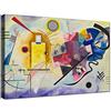 canvashop Quadri Moderni Kandinsky giallo rosso blu 100x70 cm