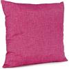 ANRO Federa per cuscino decorativo, effetto lino, 40 x 40 cm, con imbottitura, colore: fucsia