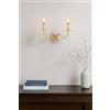 TEKHOME Applique da Muro Classica in Cristallo 2 Luci, Portalampada E14, Lampada da Parete Stile Candelabro, Vari Colori E35 (ORO)