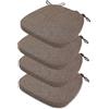 HKJGNH 4 Pezzi Cuscino per Sedia da Pranzo con Lacci, Rimovibile e Facile da Pulire con Cerniera - Forma Trapezoidale - Morbido e Resistente per Cucina, Sala da Pranzo, Ufficio(Color 7,43X42X35X8cm)