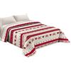 Tata Home Trapuntino Copriletto Trapuntato Primaverile Estivo 100 gr/mq Quilt Leggero Letto Una Piazza e Mezza 210x260 cm Fantasia Alpina Made in Italy MOD. Baita Tirolese Bordeaux