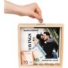 Wanapix | Salvadanaio in Legno Personalizzato con Foto/Nome/Testo| Salvadanaio 3D | Legno di Pioppo e Acrilico Trasparente | Quadrato 21 cm | Savings