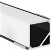 Alumino Profilo in alluminio a LED nero, 200 cm, profilo angolare, copertura opale, per strisce LED da 12 mm, Neckar