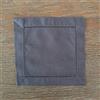 DUNGS 12 Pezzi Bianco Lino Cotone tovaglioli da Cocktail con Orlo a Giorno 6X 6 / 4X 4 sottobicchieri di Stoffa Punto Orlo a Scala