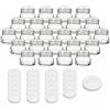 gouveo Set di 24 vasetti da 30 ml, mini con coperchio a vite, colore bianco, con tappo a vite, TO43, per marmellate, spezie (EGR030W)