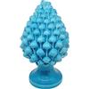 Sicilia Bedda - Pigna in Ceramica Siciliana - Prodotto realizzato interamente a Mano - Pigna decorativa (Azzurro, 30_x_16Cm)