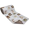 Tata Home Tappeto Passatoia Cucina Antimacchia Antiscivolo in PVC Flessibile e Resistente Made in Italy Larghezza 52 cm Lunghezza 280 cm Dis. Cuori Beige Suite 4