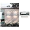 Generico Applique per esterno doppia luce sopra sotto grigio nero bianco attacco E27 IP44 vetro alluminio (bianco)