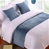 QRGMKL Premium Velluto Bed Runners Copriletto, Morbido No Fading Bed Scarf Runner per Camera da Letto Camera da Sposa Casa Hotel Biancheria da Letto Decorazioni-Blue||180X50cm for 1.2m Bed