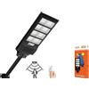 Generico Lampione Solare LED da Esterno 1500W, 6500K Bianco Freddo, Pannello Solare con Sensore di Movimento, Telecomando e Staffa, IP65 Impermeabile per Giardino, Strada e Cortile - DE ROSA SHOP