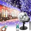 RHYDM Proiettore per nevicata Natalizia, luci per proiettori a LED con Fiocchi di Neve per Esterni, luci per proiettori Che Cadono con Fiocchi di Neve Bianchi Impermeabili per Feste al Coperto, gi