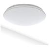Oktaplex lighting, Como Star, Lampada Soffitto Tonda, Bianca e Motivo a Stella, Plafoniera LED 12 W, 980 lm, IP 44, LED Soffitto Bagno, Cucina, Corridoio