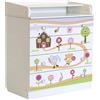 AVANTI TRENDSTORE - Levin - Fasciatoio in legno laminato con superficie pieghevole per il cambio del pannolino e 4 cassetti spaziosi. Dimensioni LAP 80,4x91,7x48 cm (sweet)