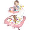 LANTUS Girello Bebe - Passeggiatore di apprendimento seduto in piedi, per imparare a camminare, regalo per bambini dai 9 mesi, per bambine evolutive 3 in 1,62 x 68 x 36-81 cm, rosa