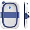 HUOLE Bagnetto Neonato Pieghevole,Vaschetta bagnetto neonato pieghevole | ergonomico & salvaspazio | robusto PP & TPE | vasca da bagno bambini, bagnetto neonati-63 * 43 * 20 cm-blu