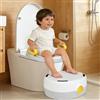 HUOLE Vasetto da bagno per bambini, 4 in 1 WC portatile per bambini, pieghevole, da viaggio, mini WC per bambini, per imparare la pulizia, per ragazzi e ragazze, 34 x 39 x 27 cm (grigio)