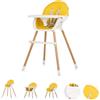 Chipolino Rio 2in1 seggiolone, seggiolone gambe antiscivolo 5 punti di sicurezza, colorazione:bianco giallo