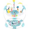 RELAX4LIFE Centro Attività/Jumperoo/Exersaucer Convertibile 3 in 1, con Piattino Rimbalzante, Seggiolino Girevole a 360°, Tavolo da Gioco, Regolabile in Altezza, Musica, Luci, per 6+ Mesi