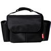 Hiseng Borsa Organizer per Passeggino, Universale Impermeabile Borsa Passeggino Organizer, Tracolla, Grande Capacità, Scomparti Multipli, Borsa Fasciatoio per Carrozzina (Nero,36x17x12cm)