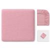 BABEES Fodera per fasciatoio in 100% cotone mussola per fasciatoio 85 x 75 cm e 75 x 75 cm - morbido rivestimento per wickeeper, traspirante e lavabile, rosa