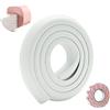 SONARIN Paraspigoli Bambini Angolari Gomma,Protezioni per Bordi,2 m / 6,6 piedi Protezioni per bordi da tavolo per mobili a forma di L con nastro adesivo,Protezione per Bambini(Bianca)