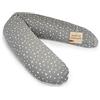 pic Bear Cuscino per allattamento in Germania, XL, 170 cm, per gravidanza, cuscino per chi dorme sul fianco, per adulti e bambini, con stelle, colore: grigio e bianco