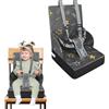 NAIZY Rialzo per sedia bambino, rialzo per sedile bambini, cuscino per seduta con schienale pieghevole e cintura di sicurezza a tre punti, booster seat in spugna per rialzo sedia bambini baby per