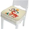 FANSU Cuscino Rialzo da Sedia per Bambini, Fansu Comodo e Facile da Pulire Smontabile Regolabile Cuscino Alzasedia per Seggioloni Cuscino Seduta per Sedia da Giardino (Cervo beige,40x40x5cm)