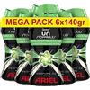 Lenor UNstoppables - Perle di profumo per abbigliamento, 62 lavaggi (6 x 140 g), ammorbidente alla fragranza Ariel, esaltatore di freschezza