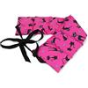 Giraffenland Cuscino con noccioli di ciliegia - Cuscino termico, Fascia schiena, lombare e pancia (65x15cm, gatto nero-sfondo fuchsia, 7 compartimenti con banda da legare)