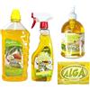 Alga Sapone Ecologico Box 4 pezzi - SAPONE GEL, SGRASSATORE UNIVERSALE, SAPONE MANI, SAPONE SOLIDO, Kit Completo Casa - Ecologico Biodegradabile Ipoallergenico