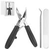 HADAVAKA Tagliaunghie Smussato Con Grande Apertura, Set Di Tre Pezzi Di Tagliaunghie Angolato Ultra Affilato, Tagliaunghie Ergonomico, Tagliaunghie Per Unghie Dei Piedi E Unghie Spesse (2 PC)