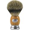 Hans Baier Exclusive Hans Baier - Pennello da barba con punta argentata e setole di tasso, manico in vero legno di ulivo, misura 1, 103 g