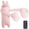Generic Cuscino lenitivo per bambino, funzione di battito telecomandato, assistente di sonno in peluche, animale in peluche elettrico, unità di massaggio a ciclo regolabile, supporto per sonno confortevole e