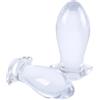 FJUJMLAN Plug anale per donna uomo, plug anale trasparente XXL plug anale con cono shock anale espansore ano giocattoli anali plug anale dilatatore anale giocattolo sessuale per donna uomo(S)