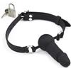 CoundCo Bavaglio in Silicone con Dildo e Lucchetto - Ball Gag SM per Bondage e Giochi Sklavin