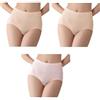 MKLQLS Slip Mestruali Hipster Mutande a Flusso Abbondante Mutande Sportive Assorbenti Biancheria intima Protettiva in Cotone Traspirante Anti-perdite Cavallo Comodo Confezione da 3 Pelle/Rosa M