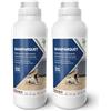TOVER Saniparquet Detergente Igienizzante Parquet, Pulisce e Igienizza Pavimenti in Legno, Laminato, LVT, Efficace contro Germi e Batteri, Sicuro per Bambini e Animali - Non schiumogeno, Kit 2x1 Litro