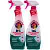 FEI FAN Spray WC Candeggina Mousse, Deterge e Rimuove Germi e Batteri. Pulisce e Igienizza, Funziona Anche Sottosopra, Forza & Igiene 625ml (3 Spray)