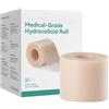 Jingmiger Hydrocolloid Roll, 5x500cm Idrocolloide Rotolo, Reusable Face Scar Removal Patch, Nastro Idrocolloidale Per Cuttibile For Adults, Kids, Women, Burn, Blisters, Recovery