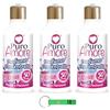 Beni Culinari 3 X PURO AMORE Profumo Concentrato Rosa Bucato e Pavimenti - Profumo rosa concentrato per biancheria e pavimenti - 50 lavaggi 250 ml + portachiavi Beni Culinari