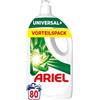 Ariel Detersivo liquido, 80 lavaggi universali + detersivo, potente rimozione delle macchie in solo 1 ciclo di lavaggio, anche con cicli di lavaggio a freddo