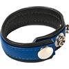 MEO Adjustable Penis Ring, Leather with Hanky Code - Blue