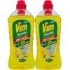 FEI FAN Detersivo Pavimenti e Altre Superfici, Igiene Sicura Al 100%. 5 In 1: Azione Sgrassante, Igienizzante, Asciugatura Rapida, Senza Risciacquo e Profumo Intenso Di LIMONE 1000ml (2 Flaconi)