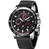 LIGE Orologio Analogico al Quarzo Uomo con Cinturino in Acciaio Inossidabile LG9929C
