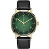 Boyarca Orologio da polso meccanico vintage con specchio a cupola in vetro, orologio meccanico casual e minimalista a carica manuale, per uomini e donne, Colore: verde oro.