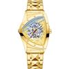 DAXIAOYU Orologio meccanico automatico da uomo con scheletro a triangolo irregolare di moda unico orologio da polso in acciaio inossidabile di lusso impermeabile luminoso business orologio, Tutto Oro,