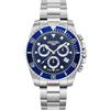 Roamer Deep Sea 100 - Orologio da polso uomo al quarzo sportivo cinturino in acciaio inox grigio cassa in acciaio inox display analogico blu - 851837-41-45-20